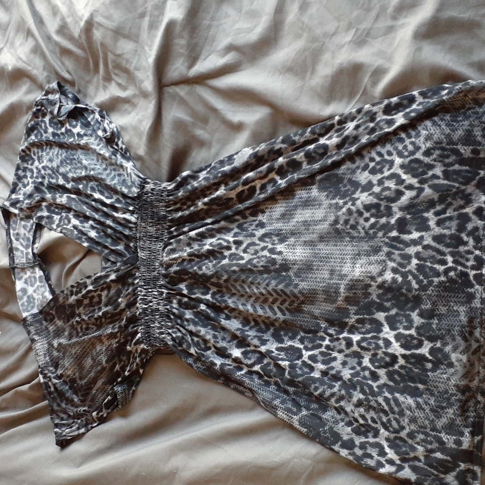 Snow Leopard Print Dress
